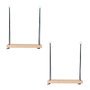 Hanah Home Aa098 Estantería de Pared de Madera de Abeto, Nogal (2 Piezas)